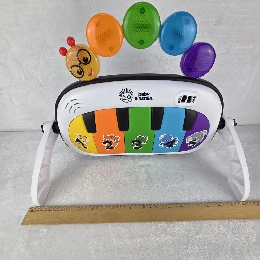 Baby Einstein Kickin Tunes Piano with Legs 4 Language Tummy Time Tested